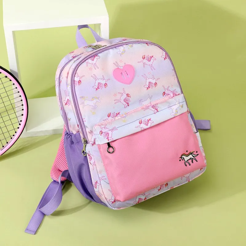 Kids School Bags Children Cute Backpack Print Resistant Sweet Dinosaur Unicorn Cartoon Unisex Women's Backpacks Western Backpack