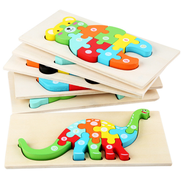 New Arrival Early Learning Children Animal Puzzle Kids Wooden Montessori Educational Toys