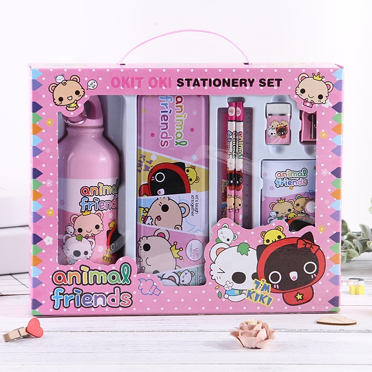 WholesaleFactory Wholesale New Children's Student Holiday Gift Cartoon Stationery Set Stationery Gift Box