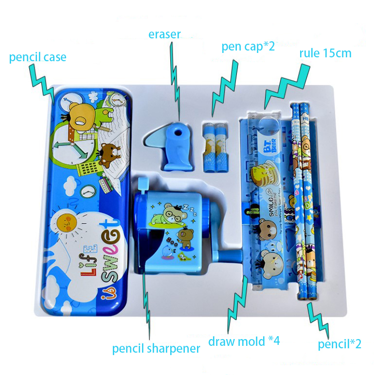 Ready to ShipIn Stock Fast Dispatch Hot Selling Cartoon Stationery Set Back to School Items for Children