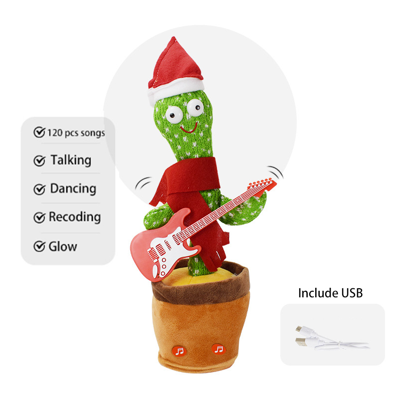 Electronic Cactus Toy Taking and Singing and Dancing Cute Cactus for Kids and Adults Gift