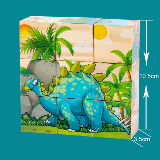 Wooden Puzzle Cube Blocks Kids Toys Puzzle Educational Toys for Children Wooden Montessori Game New Baby Wood Puzzle Box Opp Bag