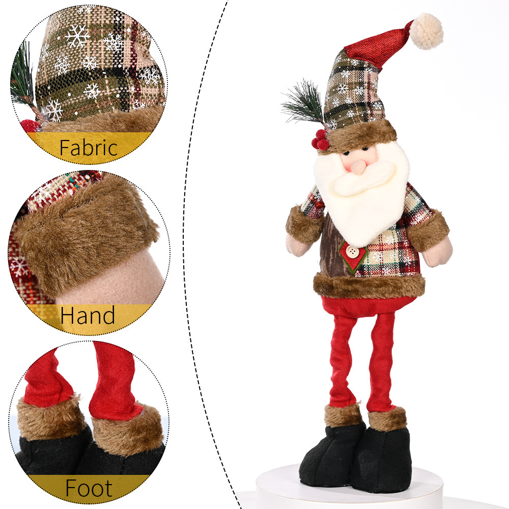 Merry Christmas Decorations for Home Santa Claus Snowman Doll Ornaments Xmas Gift Toys Kids New Year