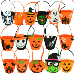 New Party Halloween Pumpkin Candy Bucket Bag for Kids Portable Halloween Supplies Storage Bag for Candy Toy Gift