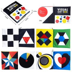 Baby Sensory Baby Books Toys High Contrast Black and White Books Non-toxic Fabrics for Early Education