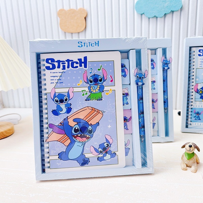 School Cartoon Creative 32K Coiled Book Gel Pen Stationery Set Handbook Combination Student Learning Supplies Notebook