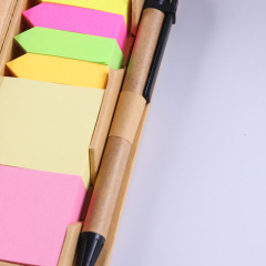 Custom Die Cut Tear off Sticky Notes Self-Adhesive Waterproof Kraft Paper Hard Cover with Memo Box Bulk for Office Use