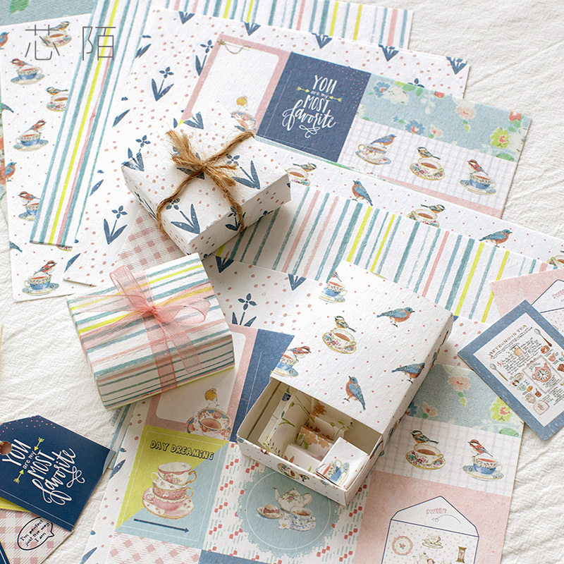 New Fashion Retro Wandering Series Material Paper Simple Basics Journal Decoration Memo Pad Stationery Products