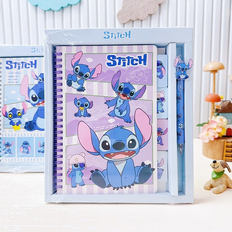 School Cartoon Creative 32K Coiled Book Gel Pen Stationery Set Handbook Combination Student Learning Supplies Notebook
