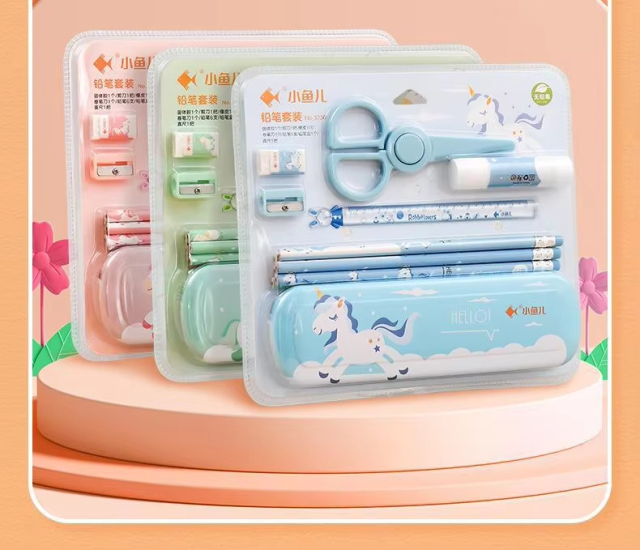 Wholesale Student Stationery Set Children's Back to School Stationery Gift Box Set, Cartoon Iron Pen Box, School Stationery Set