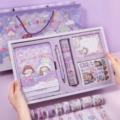 New Custom High Value DIY Cute Hand Account Notebook Stationery Gift Set for Student