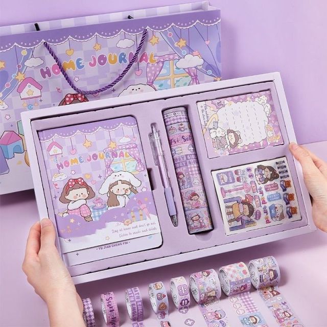New Custom High Value DIY Cute Hand Account Notebook Stationery Gift Set for Student