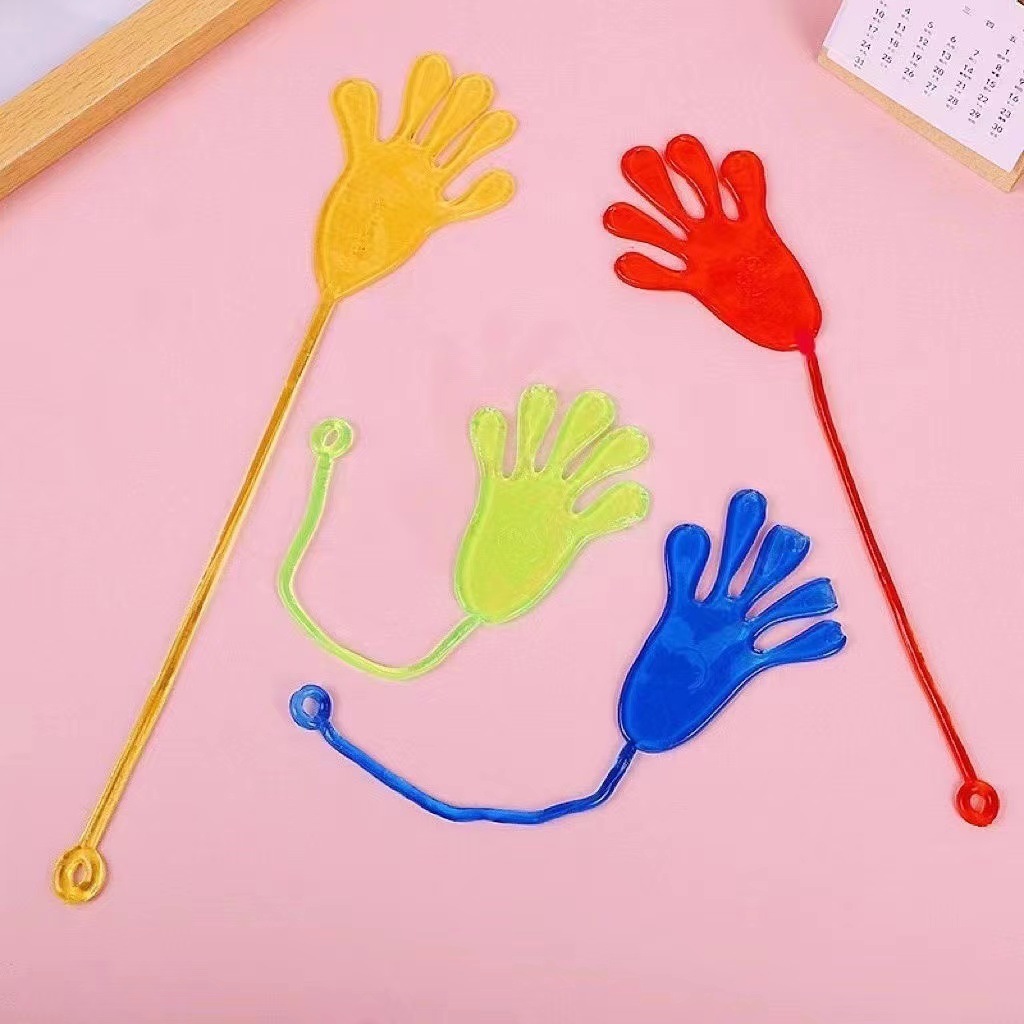Wholesale New Sticky Palm Stretching Climbing Wall Teasing Kids Soft Rubber Creative Toys Sticky Hands for Kids
