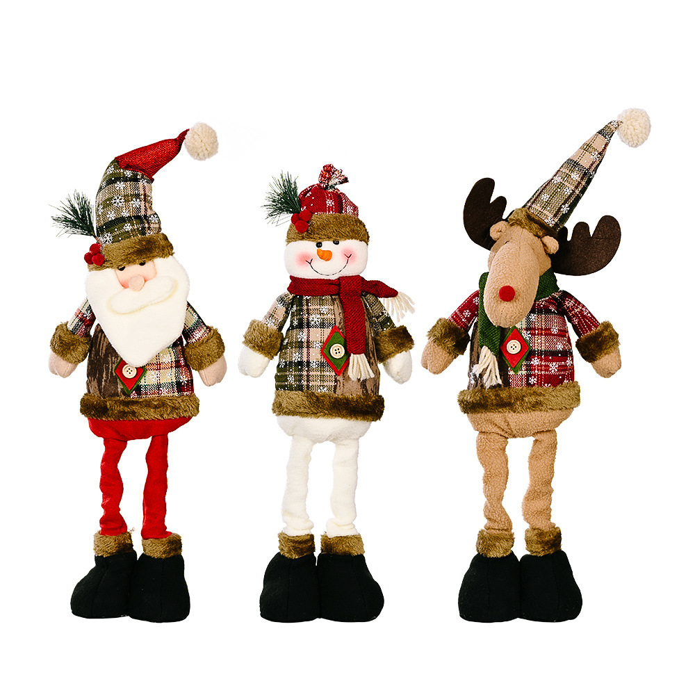 Merry Christmas Decorations for Home Santa Claus Snowman Doll Ornaments Xmas Gift Toys Kids New Year