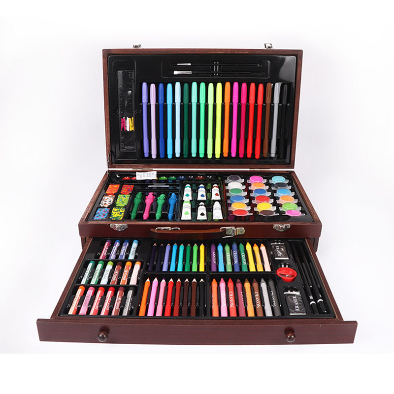 Professional Art Set Deluxe Art Set in Wooden Case for Painting & Drawing Set Professional Art Kit