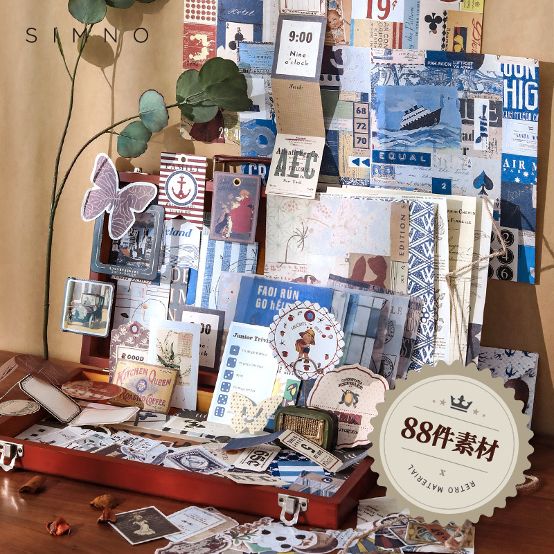 New Fashion Retro Wandering Series Material Paper Simple Basics Journal Decoration Memo Pad Stationery Products
