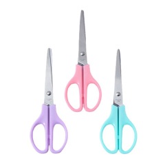 Office Stationery Diy Plastic Scissors Student Handmade Multi Color Scissors Wholesale Artist Safety Round Head Scissors