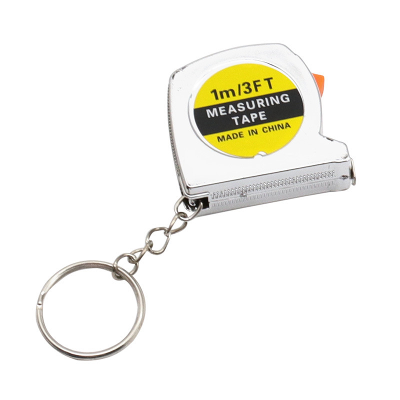 Promotion Customized Mini Tape Measure Keychain Portable 1M Tape Measure Advertising Gift with Custom logo