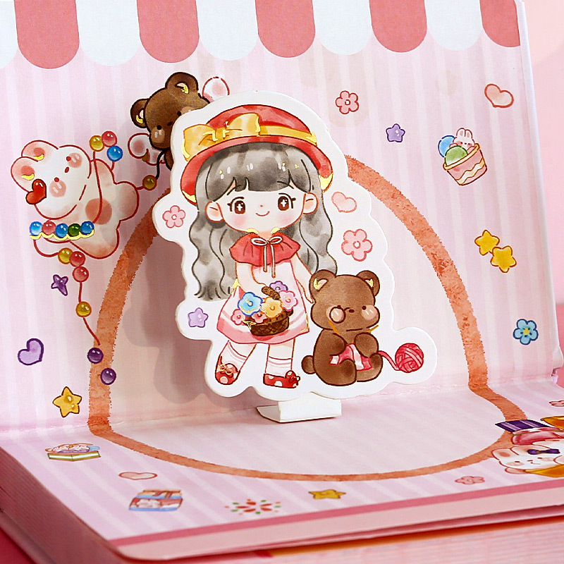 Cute Journals Set Notebook for Students Tape Sticky Note Stickers Birthday Gift Set for Student