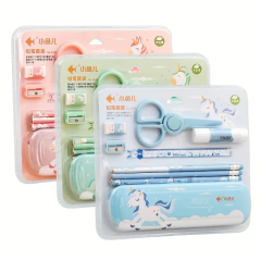 Wholesale Stationery Set, Pencil, Eraser, Ruler, Pencil Case, Pencil Sharpener, Scissors, Glue Stick