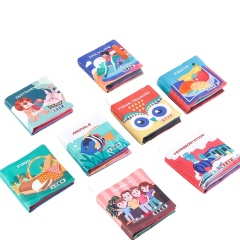 Wholesale Baby Cloth Book Early Education Toys Drive and Snacks Alphanumeric Soft Cloth Educational Toys for Kids