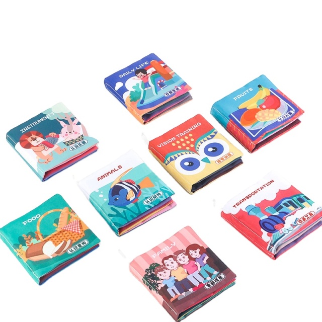 Wholesale Baby Cloth Book Early Education Toys Drive and Snacks Alphanumeric Soft Cloth Educational Toys for Kids