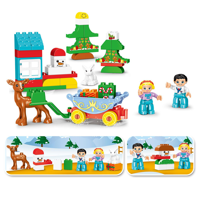 Hot-selling Factory Educational Puzzle Pretend Farm Building Blocks Sets Toy Abc Plastic Block Kids Toys