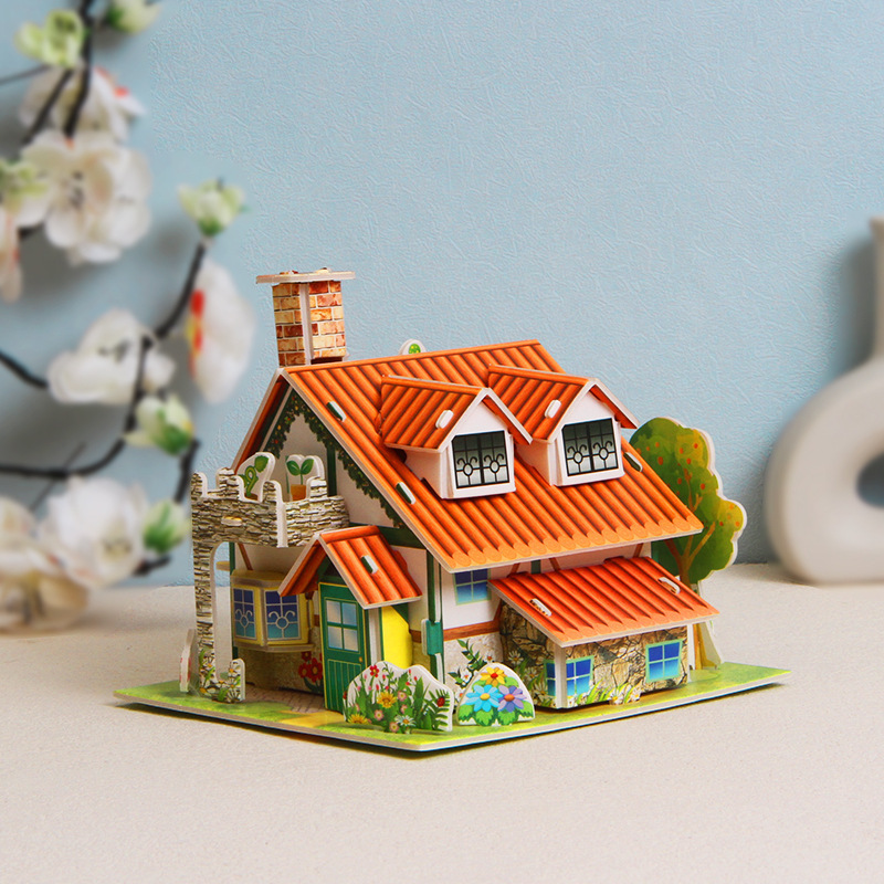 Kindergarten Children Paper Manual 3d Jigsaw Intelligence Development Model Early Educational Toy