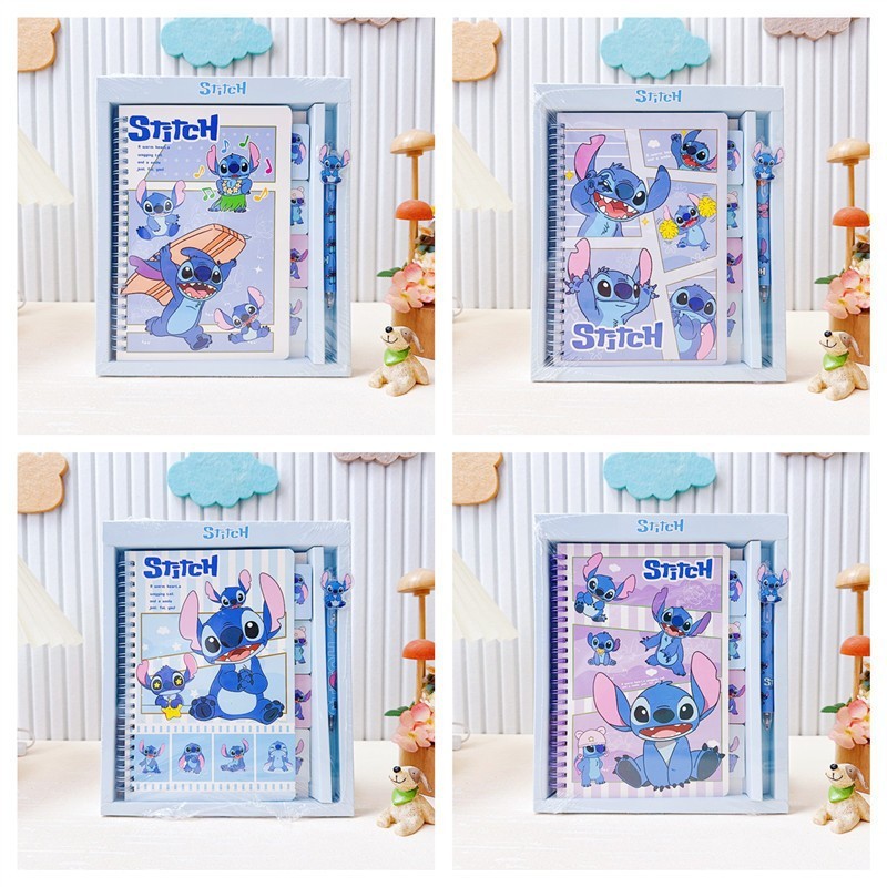 School Cartoon Creative 32K Coiled Book Gel Pen Stationery Set Handbook Combination Student Learning Supplies Notebook