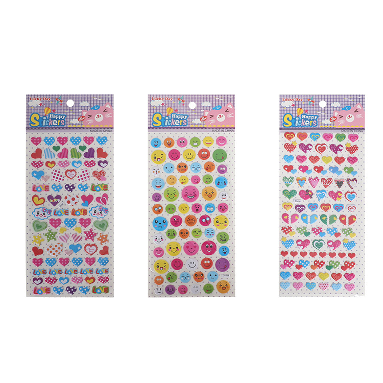 Hot Selling High Quality Bulk Reusable Kids Cartoon Animals 3D Puffy Stickers for Decoration