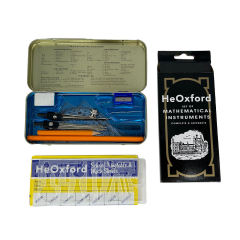 School Supplies Tin Box Maths Set 13pcs Instrument Iron Box Academy Mathematical Set