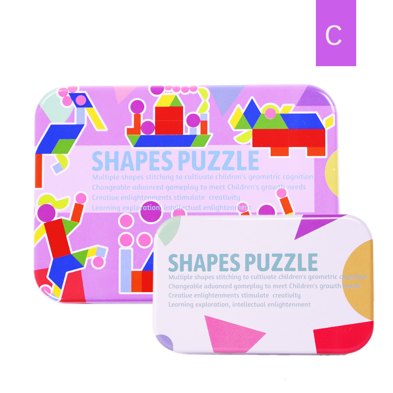 Wooden Pattern Blocks Animals Jigsaw Puzzle Sorting and Stacking Games Montessori Educational Toys for Toddlers Kids Boys Girls