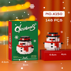 Hot Sale Kid Idea Mini Bricks Figures Santa Claus Snowman Elk Tree Christmas Building Block Toys for Kids