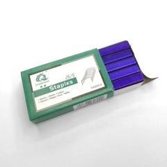 HotOffice Stapler Staples Colorful Manual Stapler Refill 26/6 12mm Width #12 Staples 950/Box Rose Gold Black Blue Purple Staples