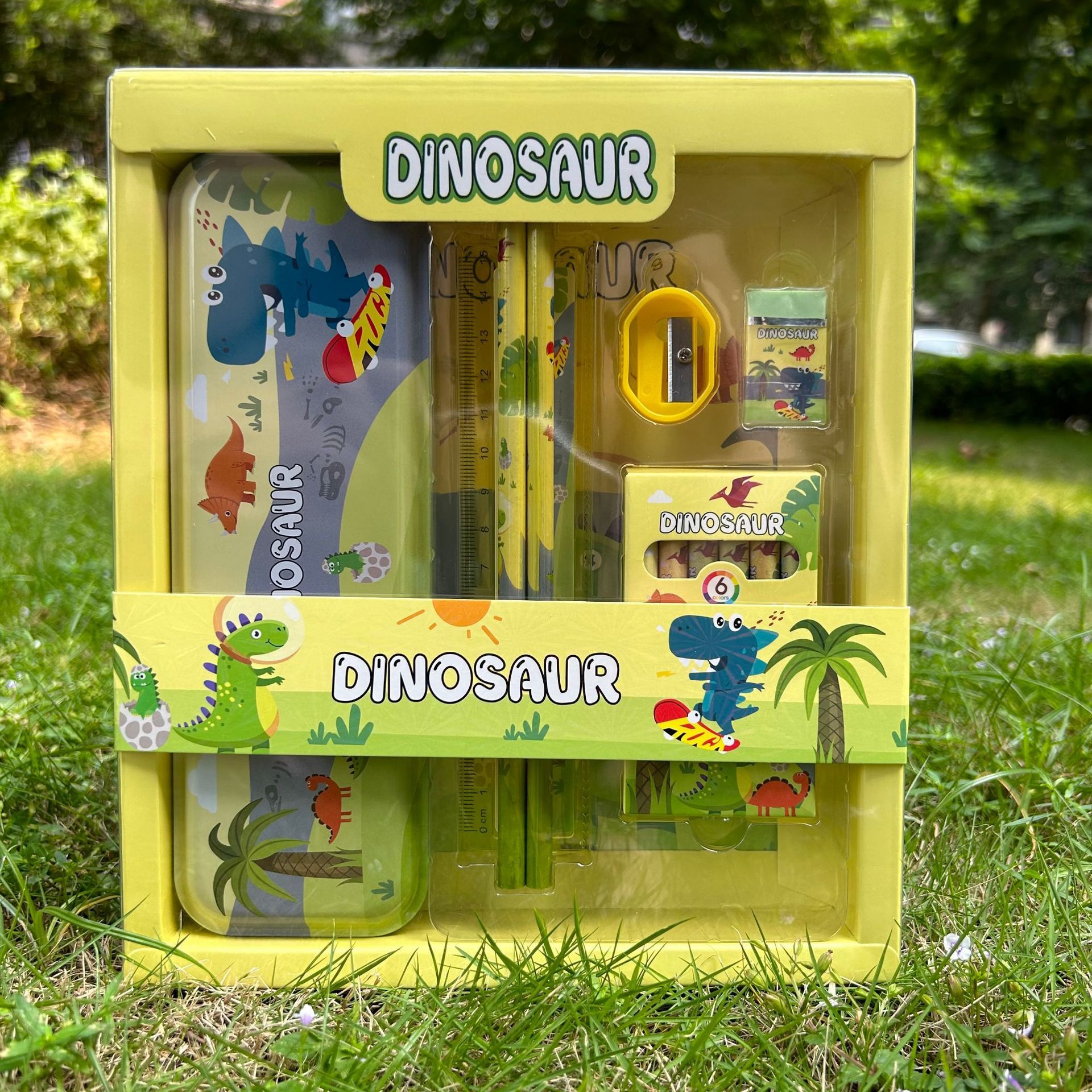 New Back to School Kids Stationery Set Cartoon Astronaut Dinosaur Ocean Items for School Kid Day Gift New Semester Gift Package