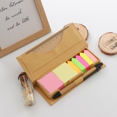 Custom Die Cut Tear off Sticky Notes Self-Adhesive Waterproof Kraft Paper Hard Cover with Memo Box Bulk for Office Use