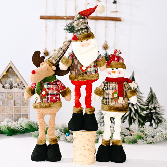 Merry Christmas Decorations for Home Santa Claus Snowman Doll Ornaments Xmas Gift Toys Kids New Year