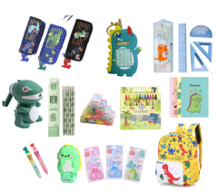 Wholesale Custom School Items Stationery School Kids Stationery Set Dinosaur Stationery Set  for Children Gift