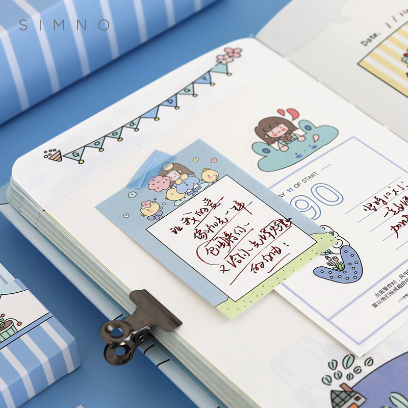 Girl Heart Magnetic Buckle Notebook Gift Set and Cute Stationary School Supplies Kawaii Character Hand Account Set