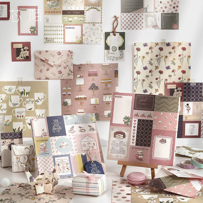 New Fashion Retro Wandering Series Material Paper Simple Basics Journal Decoration Memo Pad Stationery Products