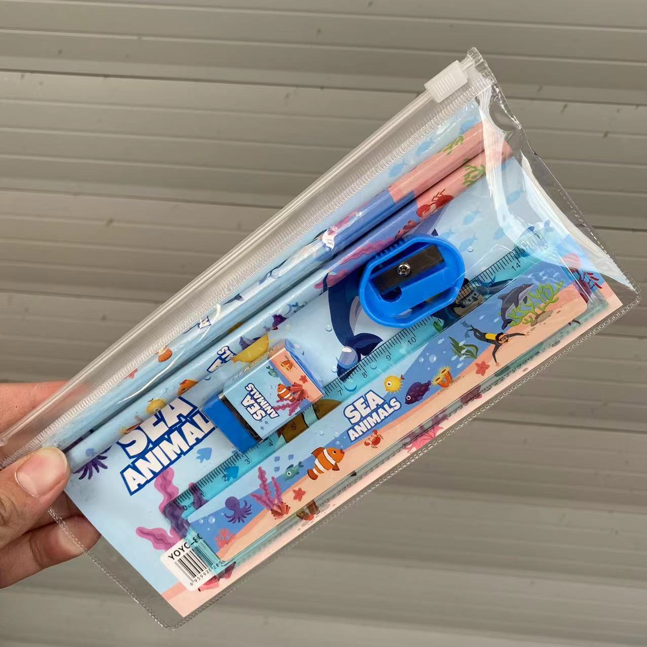 Student Graduation Stationery Gift Children Cartoon Kindergarten School Supplies Gift Box Set Pvc Zipper Bag