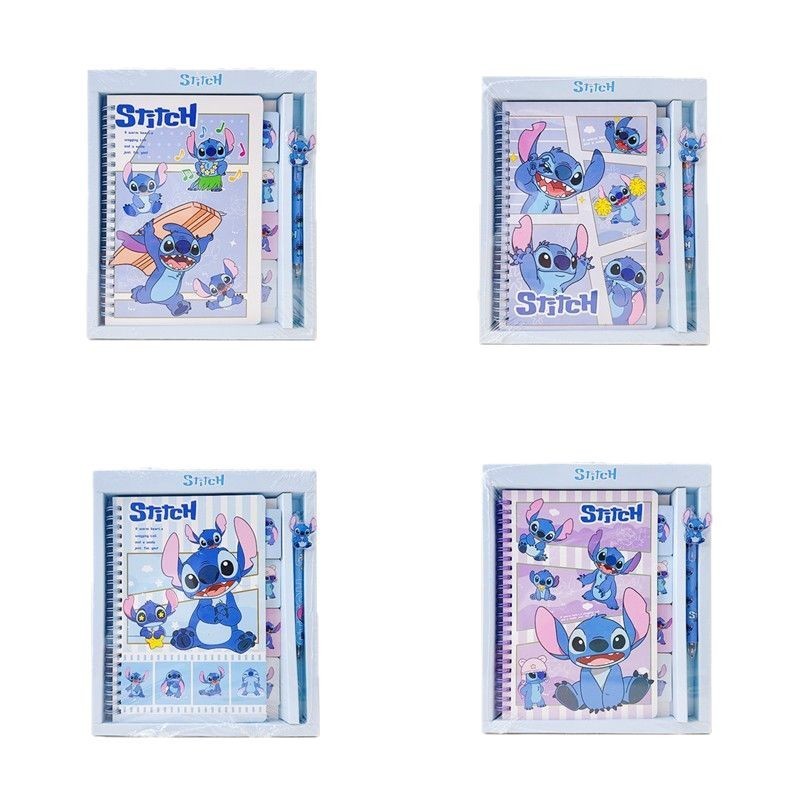 School Cartoon Creative 32K Coiled Book Gel Pen Stationery Set Handbook Combination Student Learning Supplies Notebook