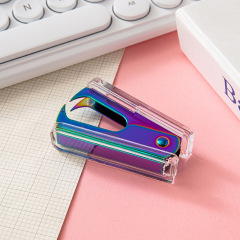 Hot Acrylic Stapler Luxury Rose Gold Rose Pink Staple Remover Staples Screwdriver Acrylic Gold Desktop Staple Stapler Matching