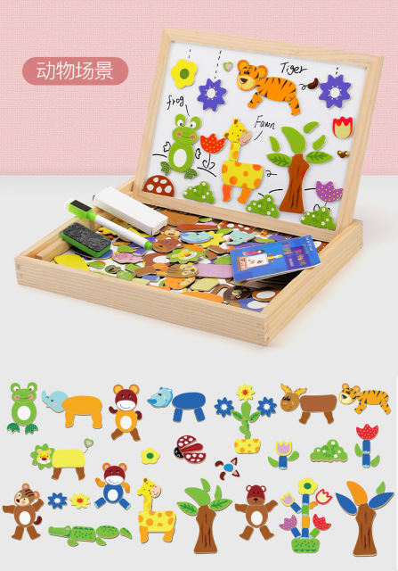 2021 Custom Wooden Toy 3d Magnetic Jigsaw Puzzle for Kids