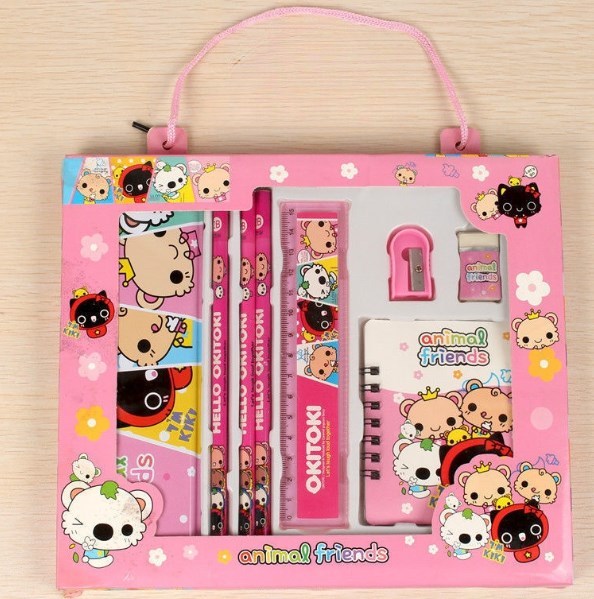 Hotsale Children's Stationery Gift Box Set School Supplies Kindergarten Eraser Pencil Case Stationery Kit