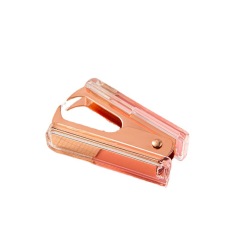 Hot Acrylic Stapler Luxury Rose Gold Rose Pink Staple Remover Staples Screwdriver Acrylic Gold Desktop Staple Stapler Matching
