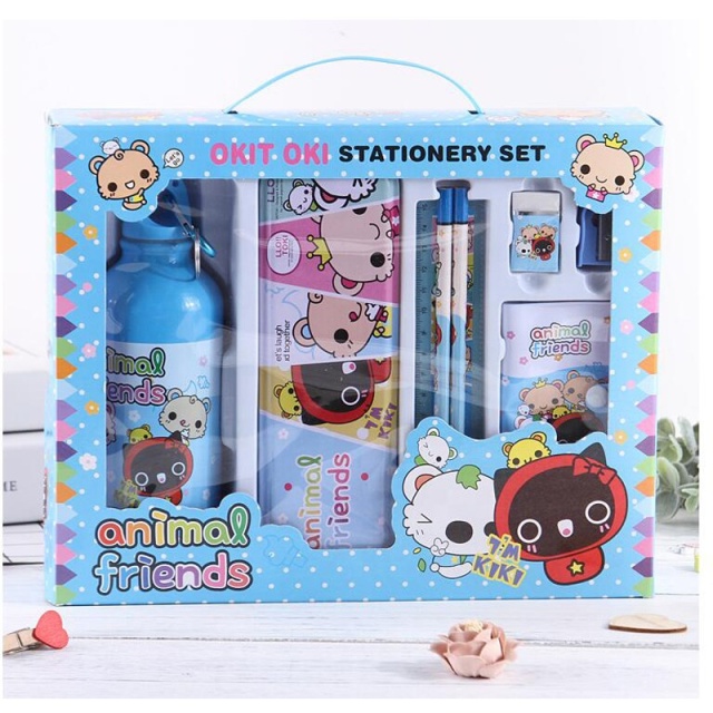 WholesaleFactory Wholesale New Children's Student Holiday Gift Cartoon Stationery Set Stationery Gift Box