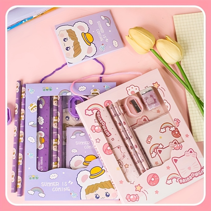 Hotsale Factory Direct Sales Cartoon Stationery Set, School Specific Children's Multifunctional Pencil 6-piece Set