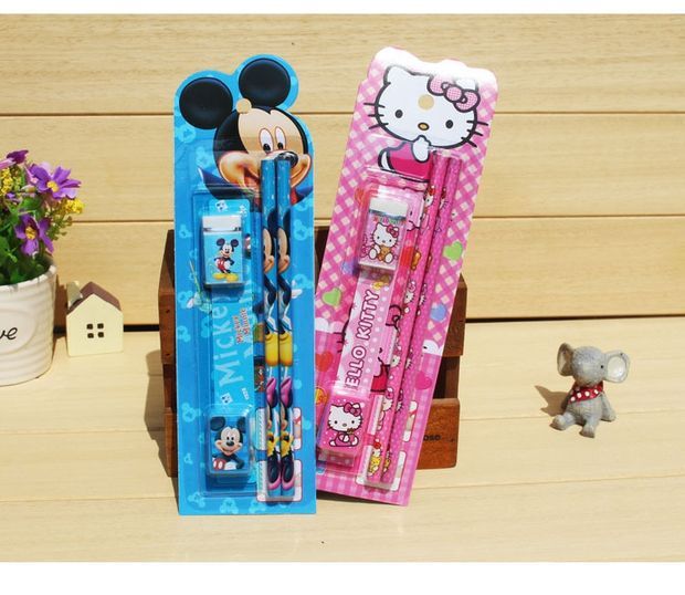 Cartoon Pencil Set Creative Stationery Children's Prize Student Stationery Set Gift Box Primary School