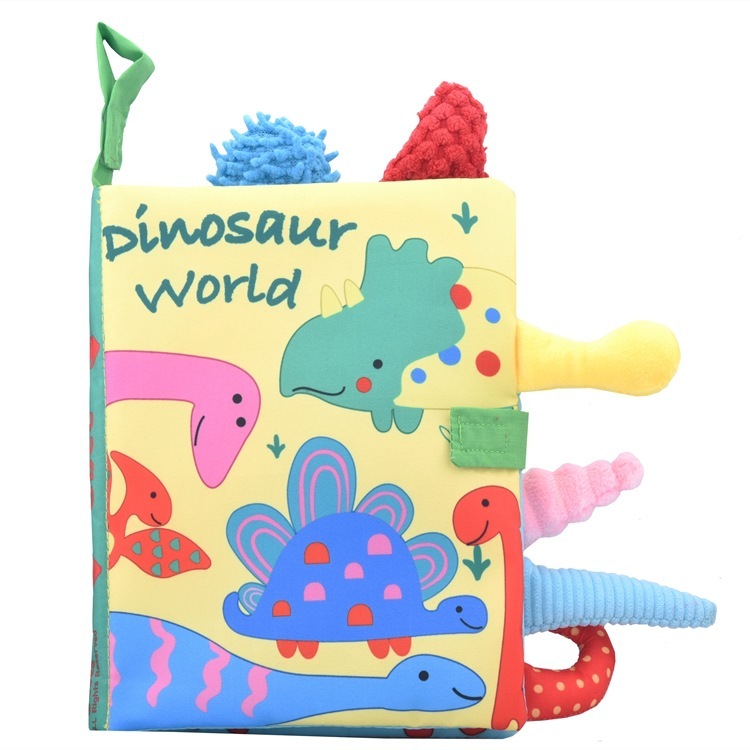 Dinosaur Ocean Farm Jungle Tail Animals Story Book Baby Soft Fabric Cloth Book for Baby Toy